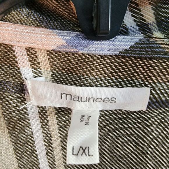 Maurices Plaid Open Front Vest - Picture 6 of 8